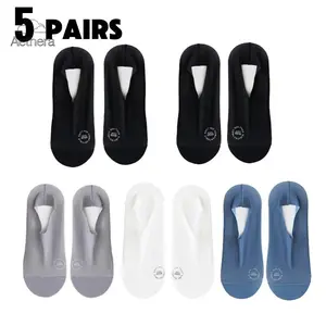 Ultra-Thin Mesh & Grip Heel No-Show Socks 5-Pack Breathable Anti-Slip Invisible Ankle Socks for All-Day Comfort and Functionality