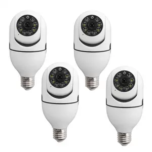 4 Pack Light Bulb Security Camera Outdoor,2.4G Wifi Light Socket Security Camera,Security Camera Light Bulb Outdoor