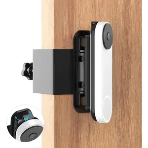 Anti-Theft Adjustable Mount for Google Nest Doorbell (Battery), No Drill Mount for Google Doorbell Camera, Adjustable (45° Left and Right) Angle for Apartment Renter Home