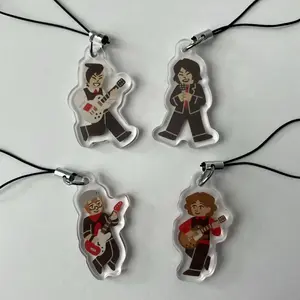 My Chemical Romance acrylic charms with cute cartoon animal designs, MCR