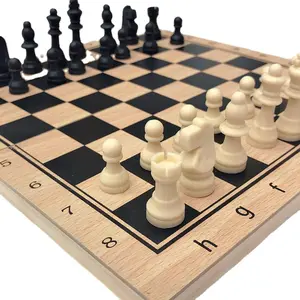Premium 3-in-1 Wooden Board Game Set - Chess, Checkers, Backgammon for Family Game Nights