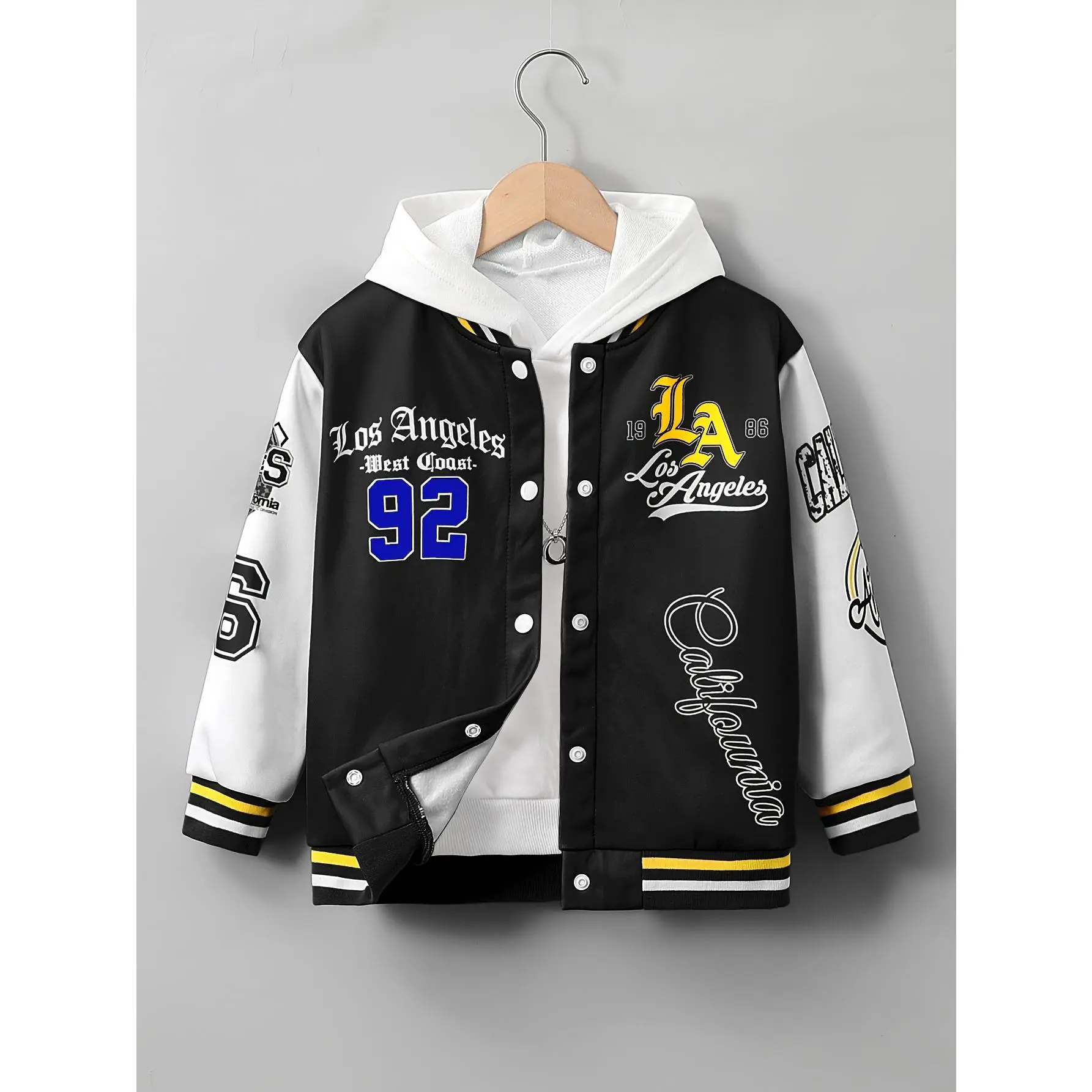 Boys' Baseball Jackets for Ages 130-170, Stylish And Cool for Junior High School Students in Autumn.-DAN