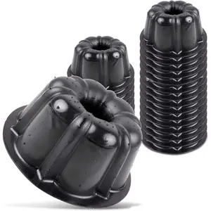 Bakeable Plastic Mini Cake Pan & Jello Mold – Non-Stick Silicone Baking Pan Reusable Mold For Baking, Desserts and More – 25 QTY Pack