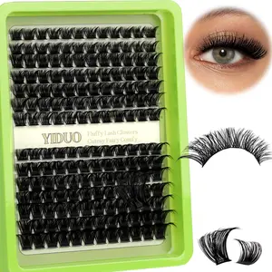 Individual False Eyelashes, Natural Look Eyelash Extensions, DIY Eyelash Extensions, Self Grafting Curl Eyelashes, Eye Makeup Enhancement False Eyelashes for Women & Girls, Eyelash Extension Kit, Eyelash Extensions Set, Individual Lash Clusters