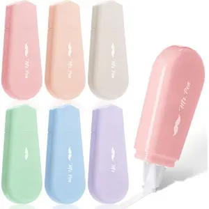 - Aesthetic Correction Tape, 0.2" x 197", 6 count, Pastel Colors, Cute Correction Tape