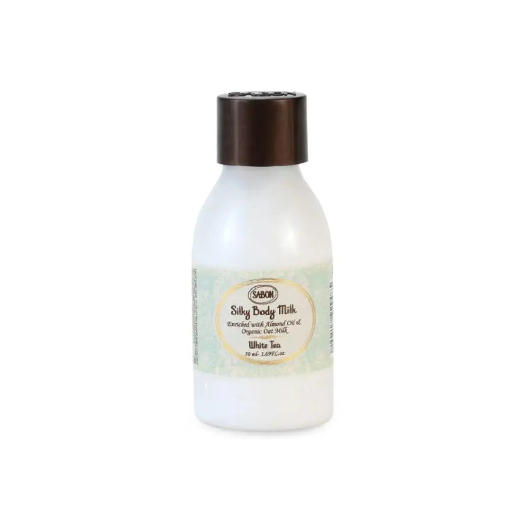 Silky Body Milk with White Tea Scent, Firming & Moisturizing Body Lotion with Oat Extract & Almond Oil, 200ml, Lotions, Moisture, Scented, Cosmetic, Softens Skin, Moisturizer, Body Care