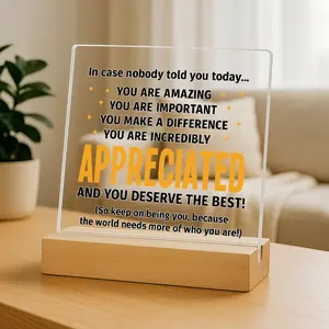 Decorative Plaque & Signs, Inspirational Office Desk Decor, Appreciation Gifts for Coworkers, Cute Desk Decor, Boss Gifts for Women Men