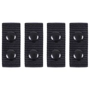 Black - Law Enforcement Tactical Belt Keepers 4 Pack