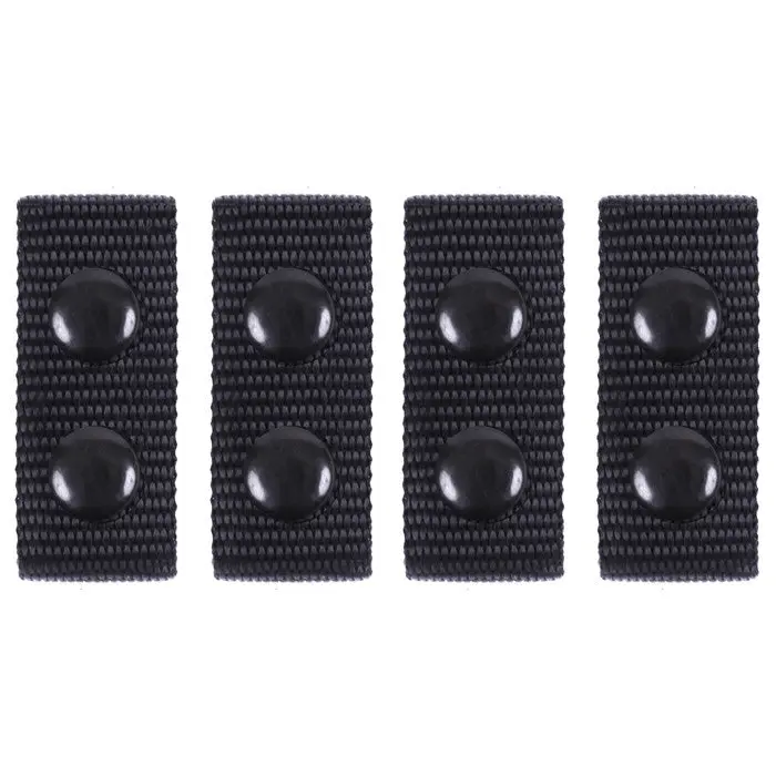 Black Law Enforcement Heavy Duty Synthetic Tactical Belt Keepers, Set of 4 Web Belt Tactical Accessories