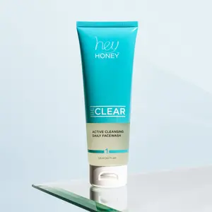 Hey Honey Acne Be Clear - Daily Active Propolis Facial Cleansing Wash For Acne and Blemishes-Prone Skin , Fast Acting and Long Lasting Effect Face Wash Gentle