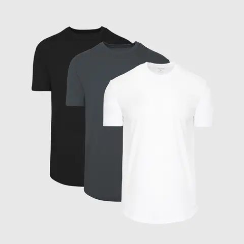 True Classic Men's Premium Cotton Crew Neck Round Neck Casual Curved Hem Plain T-Shirt - Male Clothing, Men's Cotton Top