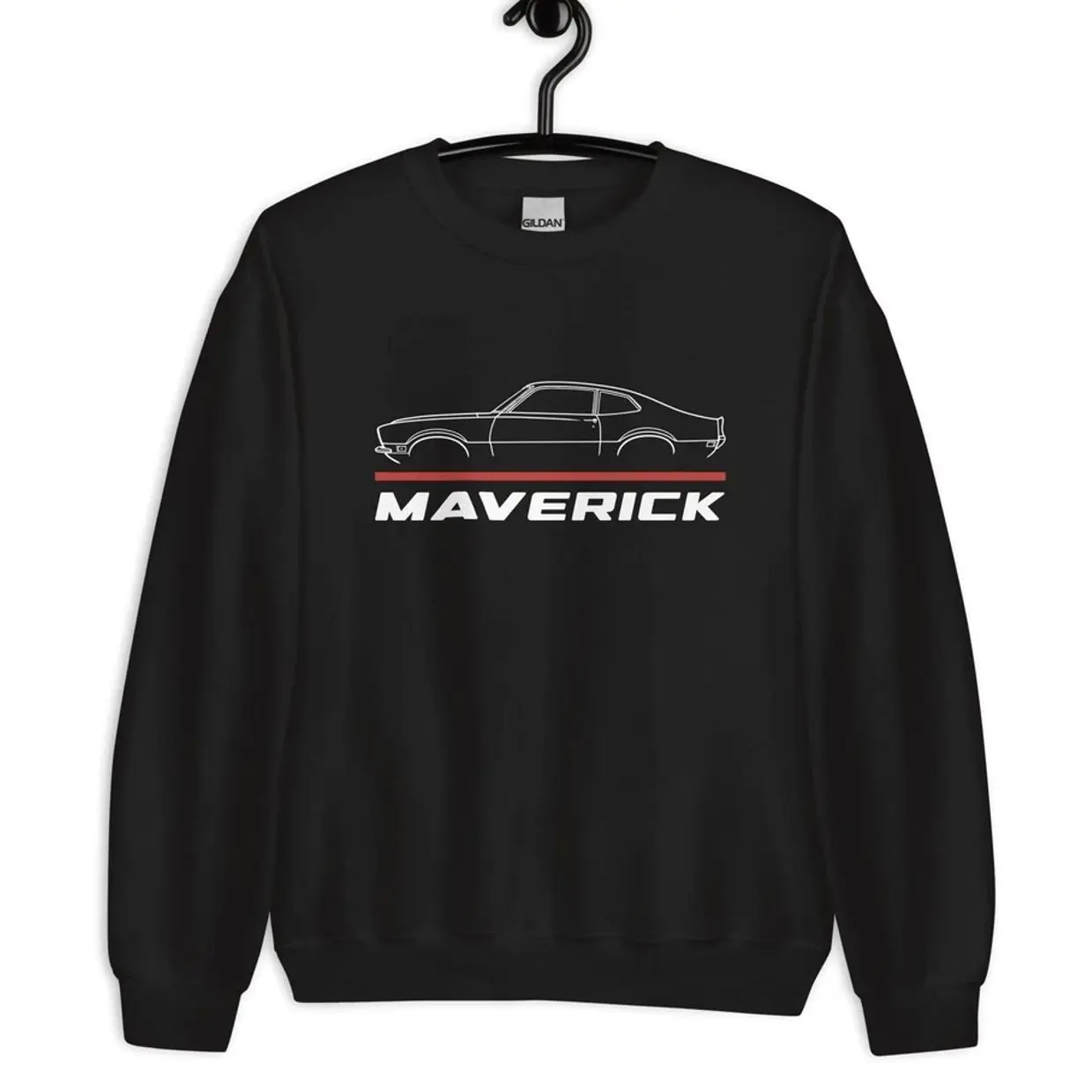 Ford Maverick 1973 Car Owners Birthday Gift Silhouette Unisex T-Shirt Sweatshirt Hoodie, Car Enthusiast and Fans