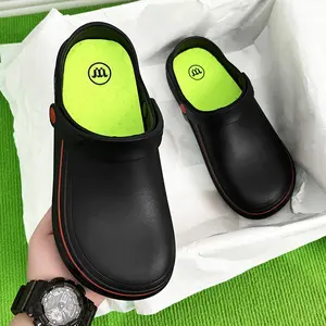 Non-Slip Chef & Nursing Shoes - Waterproof Work Clogs with Adjustable Heel Strap - Comfortable Kitchen & Hospital Shoes for Men & Women