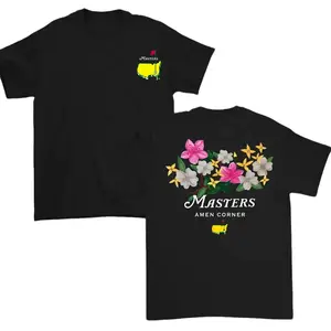 Masters Amen Corner Golf Shirt Soft Vintage T Shirt Breathable Classic Collar Casual Menswear Trendy Sportswear Gift Short Sleeve Graphic Tee Comfortable Streetwear Summer Cool High Quality