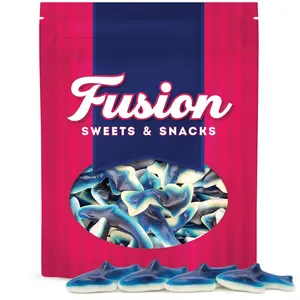 Blue Raspberry Gummy Sharks – 1 Pound Bag Soft Chewy Shark Gummy Candy, Blue Candy Sharks For Parties, Ocean-Theme Snacks, Sour Gummies Lovers, And More