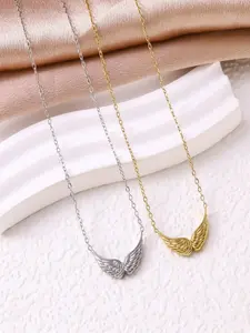 Allergy-Free Non-Fading Dual-Color Angel Wings Collarbone Chain, Perfect for Women's Commute, Dates, Gifts, Multiple Occasions