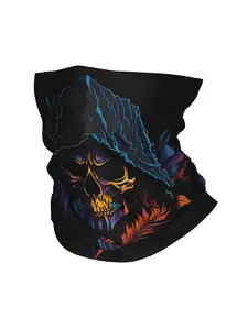 Grim Reaper Grim Reaper Men Fashionable and Versatile Printed Headscarf Bandanas Breathable and Sun Resistant Suitable for Daily Wear and Outdoor Travel