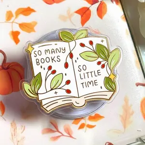 So Many Books So Little Time MagSafe Phone Grip – Cottagecore Book Lover Magnetic Pop Socket & Kickstand – Reader Gift