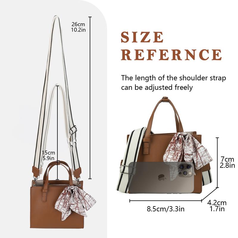 Fashionable Braided PU Leather Shoulder Straps Square Body Tote Bag for Hand Carrying or Cross Body All Occasions Brown Classic & Timeless Design
