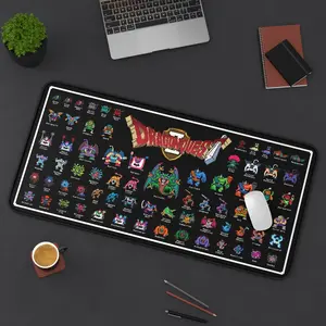 RPG Desk Mat - Dragon Quest 2 Bestiary, High Resolution, Desk Accessories, Mousepad for Work, Game, Office, Home Use