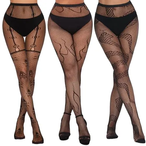 Black Skull Fire Snake 3 Pairs 3 Styles