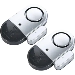 Door Window Alarm 2 Pack  Home Security Sensor Burglar Anti- 120DB Alarm with  Included - DIY Easy to Install (2)