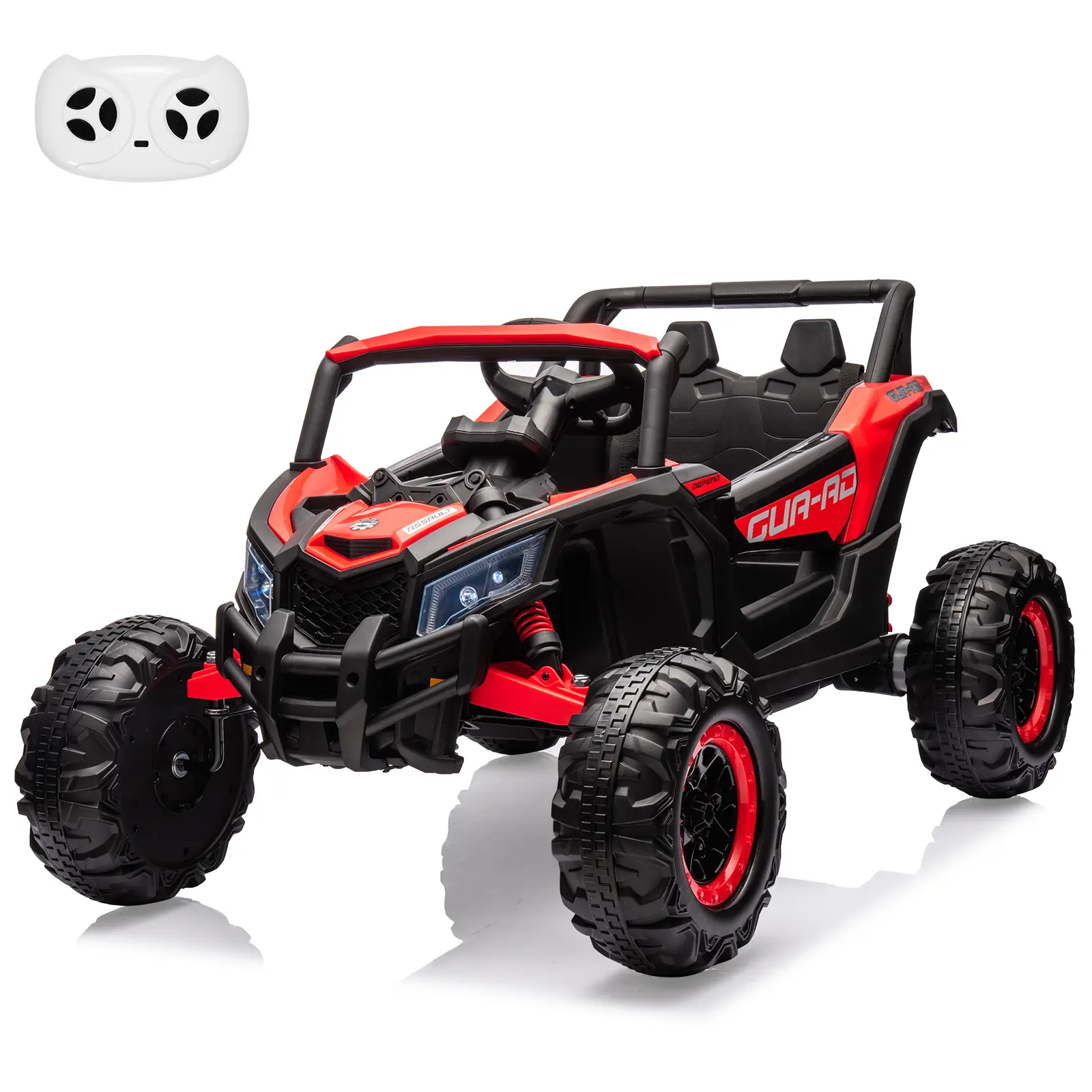 Kids 24V UTV Ride On Toy Car - Rechargeable Battery-Operated Electric Car with Remote Mode, 200W Drive Motor, Flexible Spring Suspension, Colorful LED Lights, Music, MP3 Player, Flash Drive Port, CPC Certified for 3-8 Boys Girls Outdoor Fun