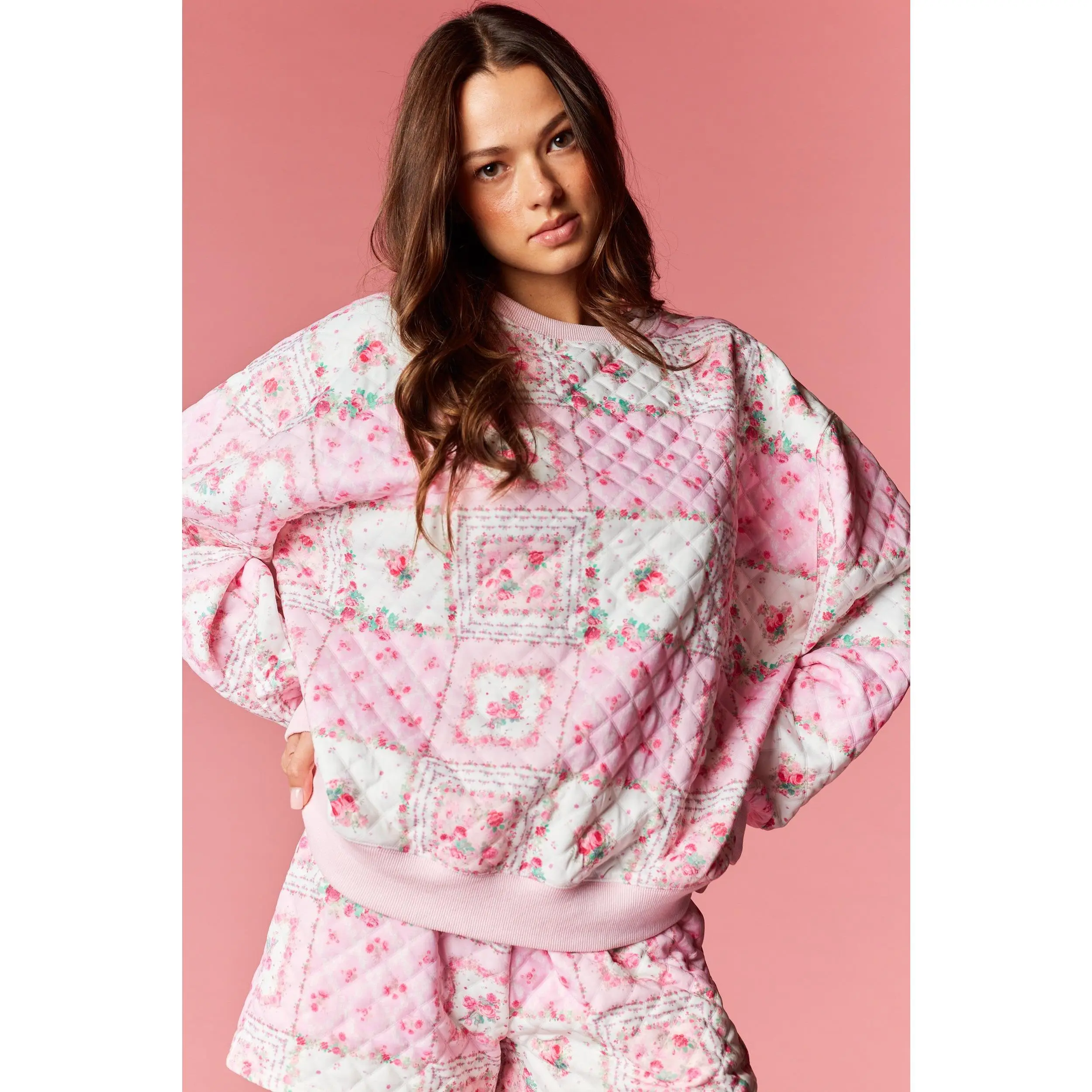 Patchwork Quilted Floral Lounge Set
