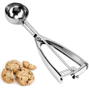 18/8 Stainless Steel Cookie Scoop Ice Cream Scooper with Trigger Release, 2Tbsp/30ml/1oz #40 Cookie Dough Scoop for Baking