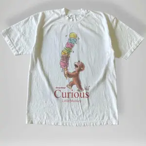 Vintage Style Curious George Little Monkey T-Shirt, Animal Tee, Cartoon Tshirt, Gifts Shirt, Unisex Vintage Graphic Tees Gothic Grunge Y2k Emo Scene Amity Affliction Style Clothes