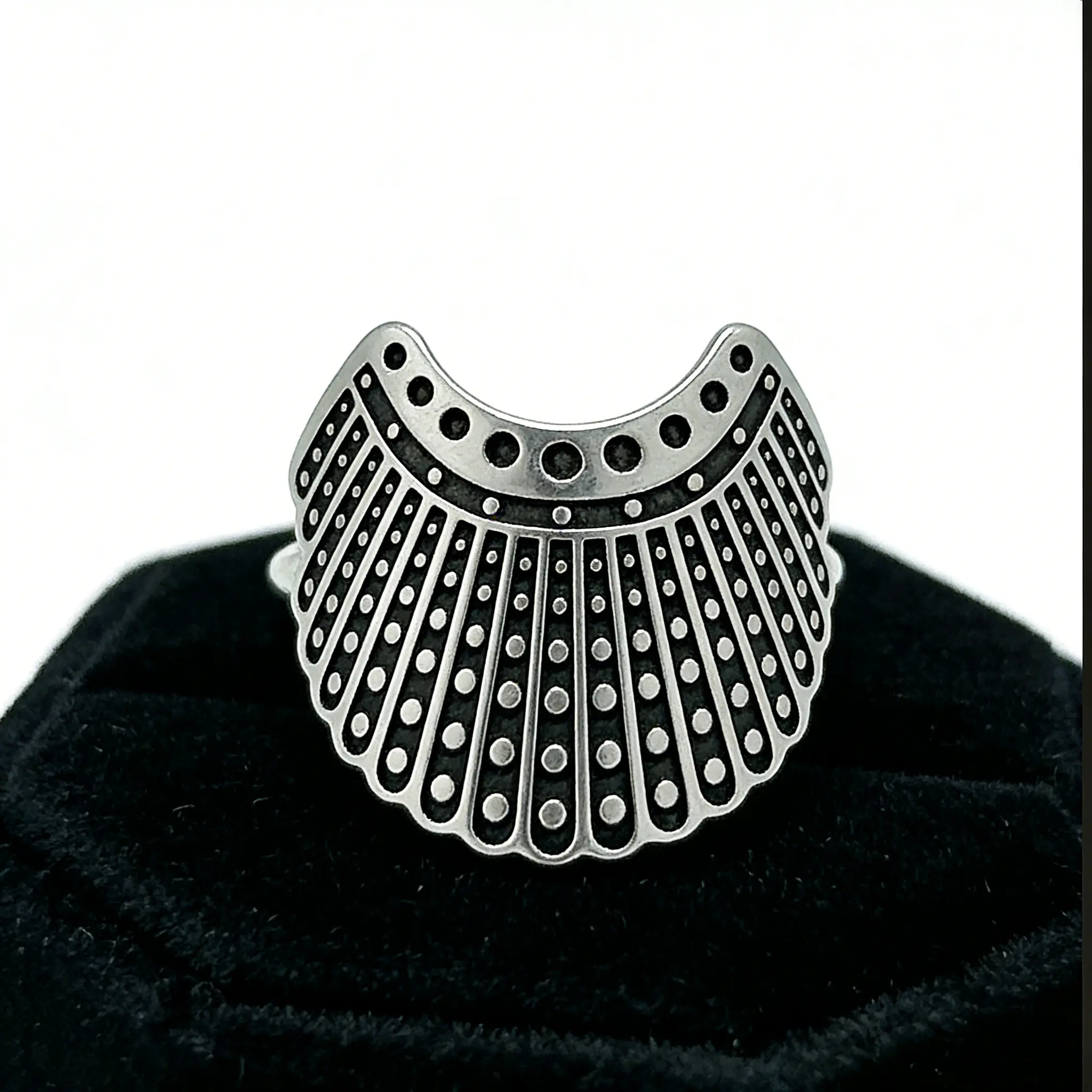 Bohemian-Style Ring Inspired by Ginsberg's "I Disagree" Necklace Symbol of Female Strength Independent Thought & Unwavering Conviction Feminist Statement Ring