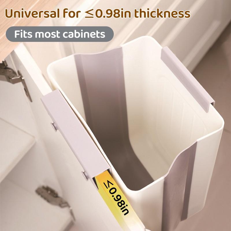 Foldable Kitchen Trash Can, Space-saving Kitchen Accessory for Home touchless trash Duty Garbage Can Touchless Slim Trash Can commercial Set,Collapsible Garbage Bin for RV, Bathroom & Car - Space Saving Waste Bin
