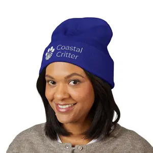 Coastal Critter Classic Cuffed Embroidered Beanie