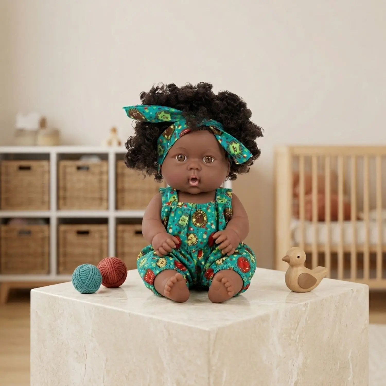 Black curly-haired doll