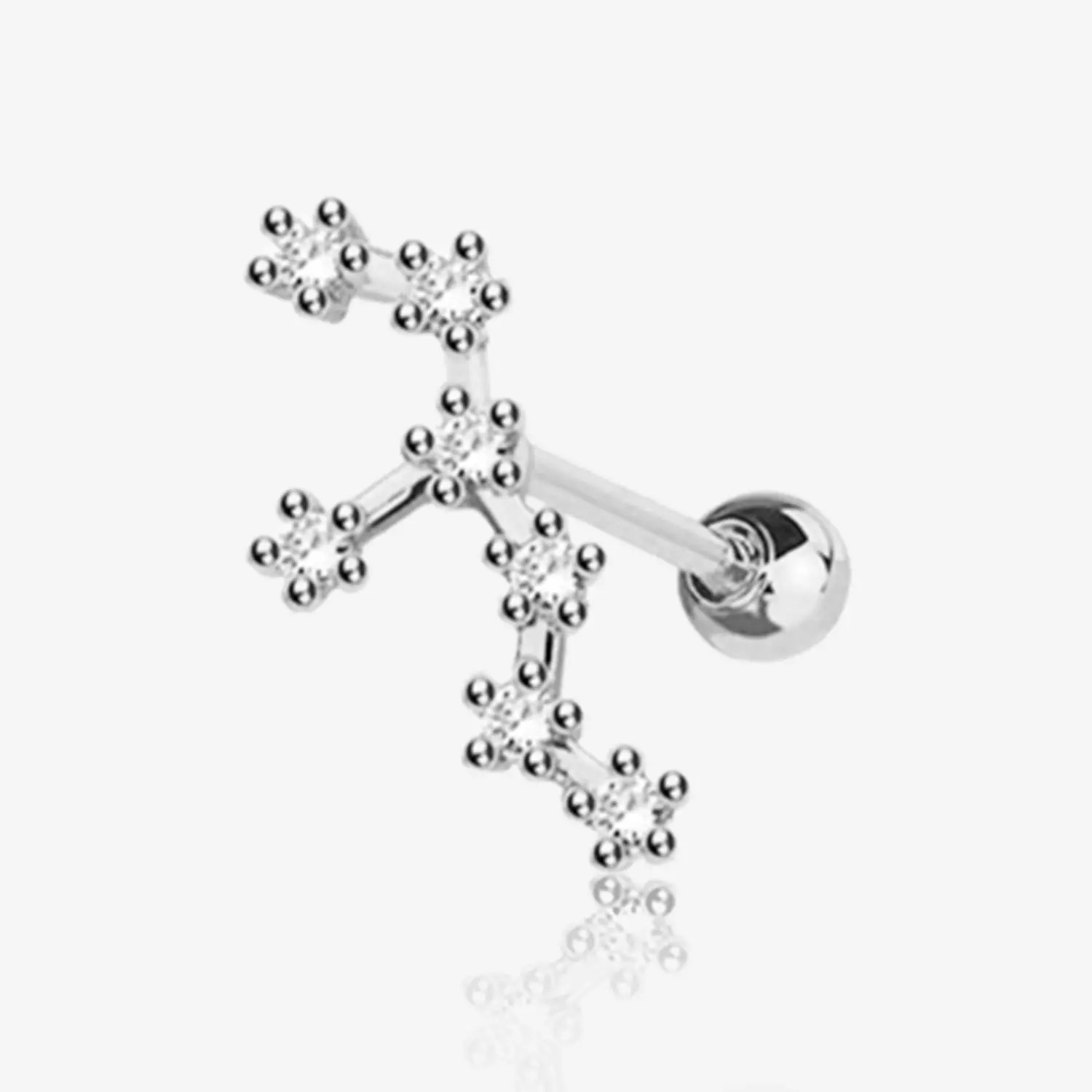 Sagittarius Zodiac Multi-Gem Sparkles Cartilage Tragus Barbell