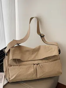 Multifunctional travel bag, training and fitness bag, casual sports bag, fashionable and versatile one-shoulder messenger bag, trendy and casual one-shoulder business trip travel bag, suitable for traveling, commuting, matching and other scenarios