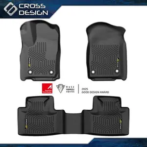 CROSSDESIGN TPE Floor Mats Fits 2016-23 Dodge Durango Cherokee TPE Floor Mats Liner 3D Molded All Weather  Upgraded Version