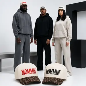 Unisex Fashion Baseball Cap - Embroidered "MOMMIN'" Leopard Print Patchwork, Adjustable Sports Sunscreen Leisure Hat for Spring & Autumn Travel, Hats For Women, Animal Graphic Hats Casual Outfits Cap Dad Hats