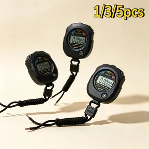 Handheld Digital Sports Stopwatch Timer, 1/3/5pcs Multifunctional Device for Training, Running, Event Timing (Sports & Outdoor Accessory)