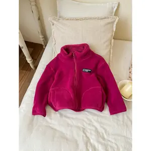 Girls' & Teens' Reversible Zip-Up Coat - Dual-Sided Winter Jacket, Full-Zip Front Closure, Stand Collar, Loose Fit Outerwear for School, Everyday & Formal Events - Easy-Care Polyester Lining, School Jacket, Stylish Pockets, Durable Construction, Fleece Li