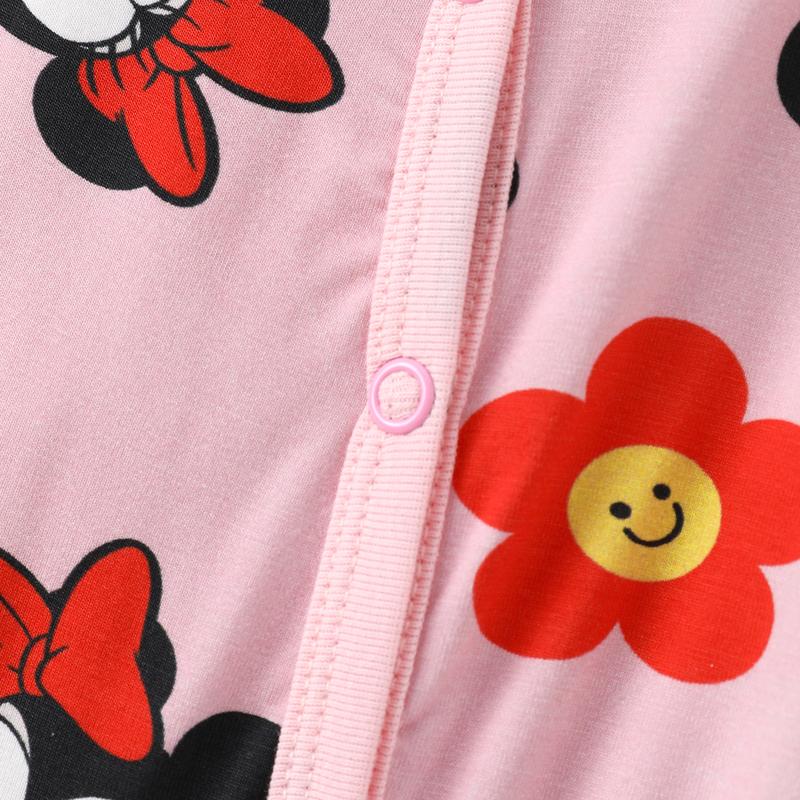 Disney Baby Boys & Girls Long Sleeve Footless Rompers Winnie The Pooh Minnie Mouse Stitch Simba Bamboo Blend Sleep Play Outfits