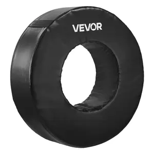 VEVOR Football Tackle Wheel, Football Tackling Dummy, Waterproof PVC and High-Density Sponge Tackle Ring, Dummies Training Equipment with Straps, for Blocking, Hitting Drills and Practice, Black, 1PCS