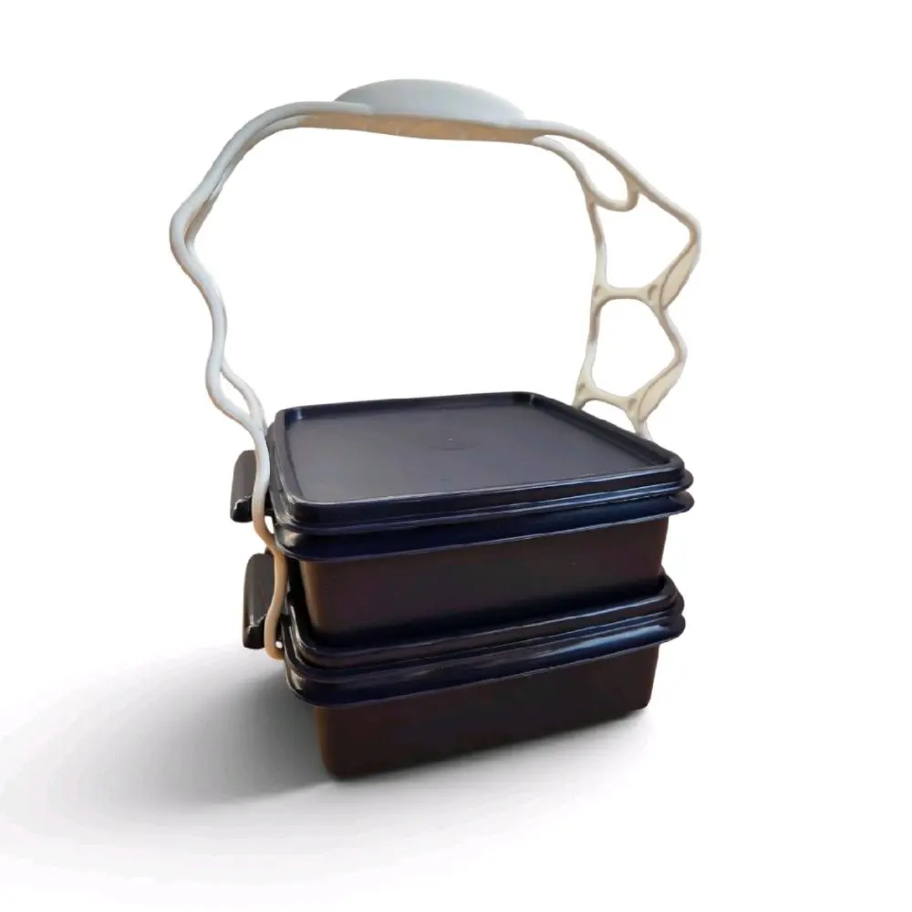 Navy Stackable 2pc set - 850 ml Capacity, Colorful Design, Ideal for Versatile Meal Storage