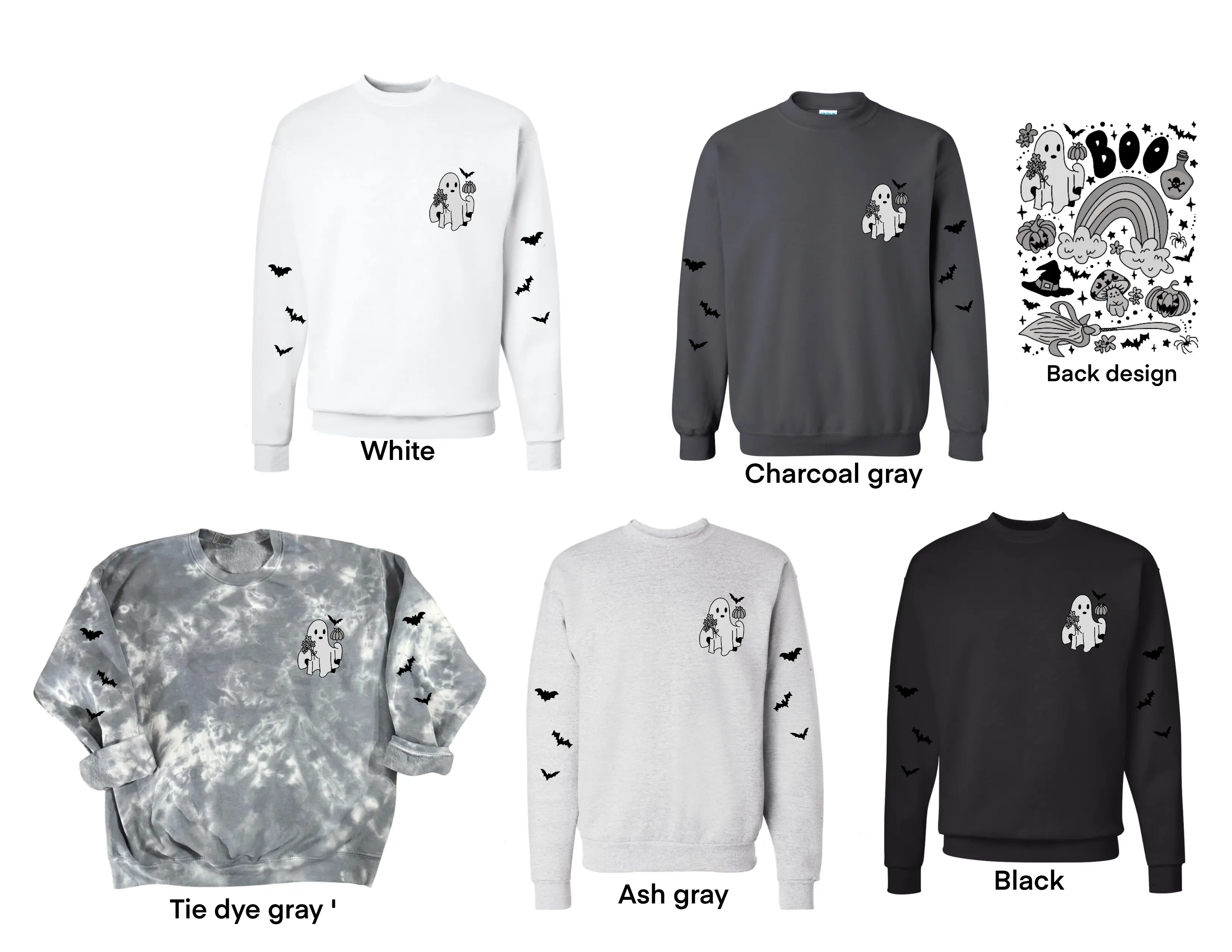 *Made to Order* WEDNESDAY ADAMS SPOOKY GHOST Cotton Casual