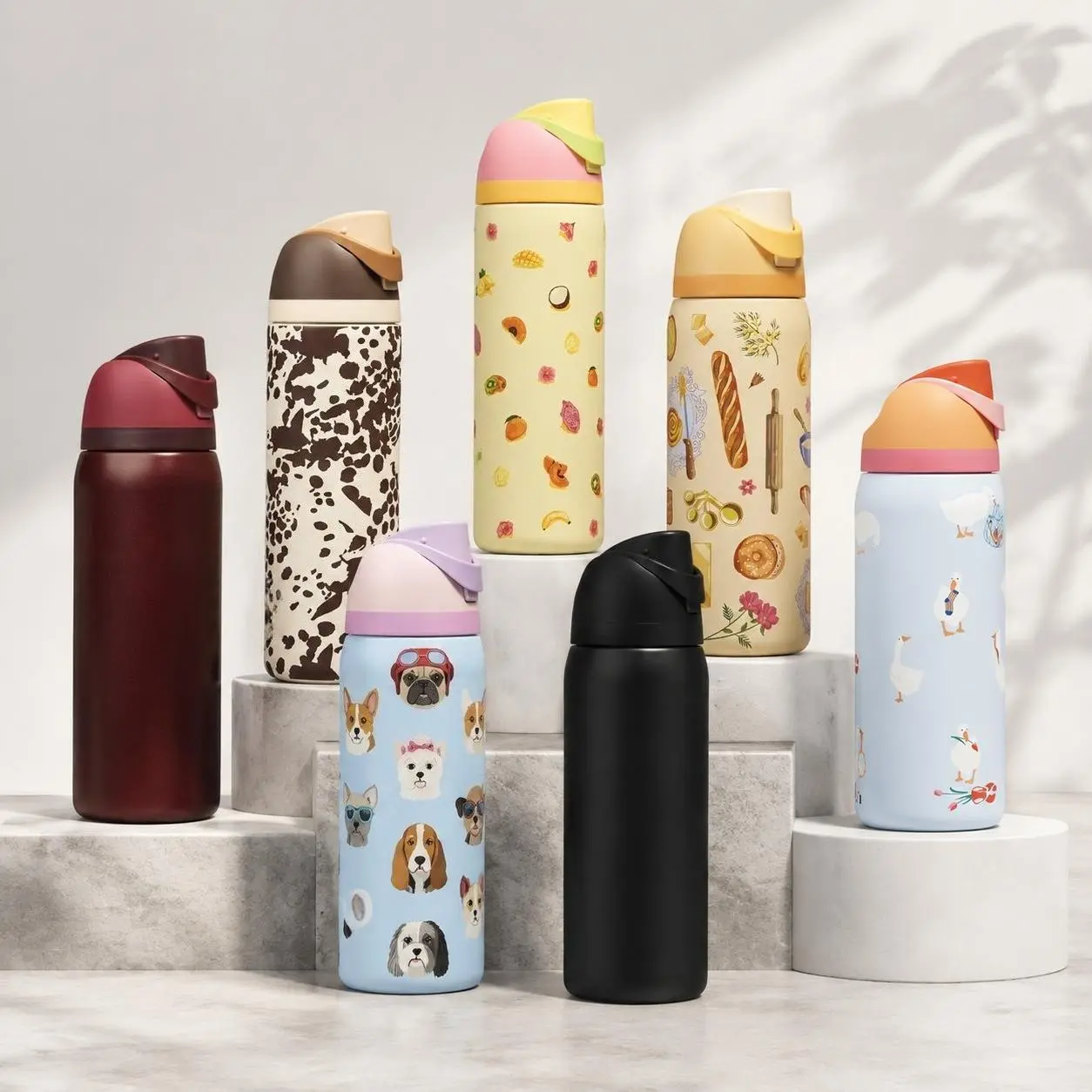 24oz 32oz Owal Special Edition Insulated Stainless Steel Water Bottle with Straw ,Leak Proof, BPA-Free Sports Water Bottle, Great for Travel, Go Halvsies, Brunch Bunch, Ribbon Toile, Cowgirl Core, Silly Goose, Just Ripe, Black Cherry