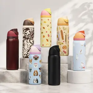 24oz 32oz Owal Special Edition Insulated Stainless Steel Water Bottle with Straw ,Leak Proof, BPA-Free Sports Water Bottle, Great for Travel, Go Halvsies, Brunch Bunch, Ribbon Toile, Cowgirl Core, Silly Goose, Just Ripe, Black Cherry