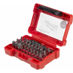 Milwaukee Shockwave Compact Bit 32 Piece Torx Set 4932471586, Set of 32, Red Milwaukee