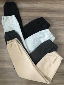 Basic Wear Sweatpants Women Fleece Drawstring Sporty Joggers Warm Casual Loose Pants