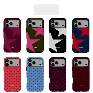 Fragola Star & Polka Dot Dual-Layer Phone Case — Compatible with iPhone 11–17 Pro Max/Plus Series and Samsung Galaxy S23– Series