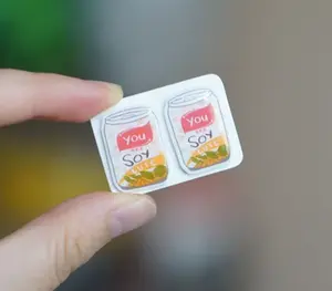 You Soy Cute! Stud Earrings | Shrink Plastic Jewelry | Funny Nostalgic Asian Drink Food | Vietnamese / Chinese Drink | Shrinkydink Earrings | Relatable Soymilk Funny Vietnamese Phrase Original Art Shrink Plastic Study Earrings